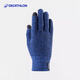 迪卡儂手套冬季女保暖手套毛線(xiàn)手機男冬天騎車(chē)防寒羊毛觸摸屏 皇家藍 L