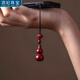 頂妃（DING FEI）朱砂吊墜錢(qián)袋手機(jī)鏈掛繩掛件紫金砂掛件零錢(qián)包包掛汽車鑰匙扣低含 實(shí)心葫蘆手機(jī)鏈【帶元寶】A09-202