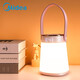 美的（Midea） 小夜燈嬰兒寶寶喂奶燈走廊起夜燈應急燈臥室伴睡眠床頭燈充電時鐘鬧鐘創(chuàng)意禮物母嬰燈 母嬰燈（櫻花粉升級款）