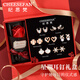 紀(jì)思梵（CHEESEFAN）一周耳環(huán)輕奢時尚飾品耳釘女高檔首飾紀(jì)念日七夕禮物女送女友老婆 浪漫一周-玫瑰金色【倉次日達(dá)】