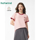 熱風(fēng)短袖T恤2025年夏季新款女士百搭圓領(lǐng)短袖T恤寬松打底上衣短T 14粉紅 S 尺碼偏大