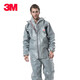 3M 4570帶帽連體防護(hù)服防粉塵防化服防液體防水防化學(xué)防塵服 4570-1件 M碼