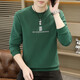 羅網(wǎng)長(cháng)袖男青年圓領(lǐng)韓版潮流春秋季薄款長(cháng)袖t恤男士上衣服新款潮 綠色 XL (120-135斤)