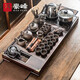 豪峰2026新款整套茶具套裝燒水壺一體實(shí)木茶盤(pán)家用泡茶壺送新年禮物 G款 實(shí)木茶盤(pán)+紫砂茶具+自動(dòng)抽水