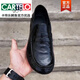 卡帝樂鱷魚（CARTELO）商務(wù)休閑頭層牛皮手抓紋2025秋季豆豆鞋低幫一腳蹬休閑男鞋 手抓紋牛皮 39