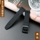 適用于斯沃琪Swatch SUSB401 SUSW402 SUSN401 SUSR401硅膠表帶男女 黑色 20mm