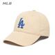 美職棒（MLB）官方男女帽子軟頂棒球帽休閑鴨舌帽戶外運(yùn)動(dòng)夏季遮陽(yáng)帽生日禮物 洛杉磯道奇隊(duì)/米黃色/66 均碼 F