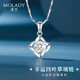 沫蘭（MOLADY）足銀四葉草項鏈女士吊墜鎖骨鏈首飾品生日新年情人節禮物女友老婆 [進(jìn)口白鋯]幸運四葉草項鏈*禮盒