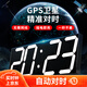 馳海（CHkosda）大屏LED電子數(shù)字掛鐘GPS北斗衛(wèi)星電子時(shí)鐘掛墻壁會(huì)議室學(xué)校鐘表 4位盒裝白字GPS版 45*16cm