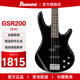 IBANEZ依班娜電貝斯GSR200/GSR320/280QA初學(xué)入門(mén)電貝司被動(dòng)四五弦bass GSR200-BK 夜黑色