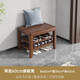 振林（ZHURLINS）實(shí)木換鞋凳家用門(mén)口入戶(hù)鞋柜鞋架坐凳一體進(jìn)門(mén)可坐式長(cháng)條穿鞋凳子 雙層60cm胡桃色【全實(shí)木】現貨速發(fā)
