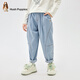 暇步士（Hush Puppies）童裝男童褲子2025春季新款兒童牛仔長褲 淺牛仔 160cm 