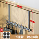沐爵門(mén)后掛鉤掛衣架5cm厚門(mén) 超長(cháng)款免打孔浴室門(mén)背式衣服衣帽收納神器 槍灰色上下方鉤（長(cháng)臂 8鉤）