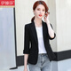 伊婭莎時(shí)尚小西裝女夏薄款氣質(zhì)七分袖修身休閑英倫風(fēng)短款小個(gè)子西服外套 黑色 XL 建議110-120斤