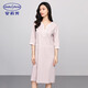安莉芳商場(chǎng)同款純棉圓領(lǐng)中袖睡裙女士花邊寬松家居裙 藕色LAV L 