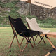 夢(mèng)花園戶(hù)外折疊椅便攜超輕鋁合金野餐露營(yíng)月亮椅休閑導演椅凳 黑色