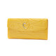 tushky高檔真皮長(cháng)款錢(qián)包女時(shí)尚新款?lèi)?ài)心女神節錢(qián)夾軟牛皮氣質(zhì)手包 檸檬黃