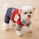 憨憨寵 寵物狗狗衣服小型犬泰迪衣服冬季狗衣服小狗衣服透氣四腳棉衣 紅色款 L號建議體重8-11斤