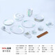 厚秀堂 碗碟套裝家用骨瓷北歐簡約金邊景德鎮(zhèn)陶瓷餐具微波爐陶瓷餐具套裝喬遷家居禮盒碗具碗盤碗筷組合 青翠欲滴58頭品鍋套裝（可微波爐）