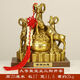 久鑒 銅三羊開(kāi)泰擺件 銅羊 金屬羊擺件  生肖羊 工藝品 家居裝飾品 大聚寶盆三陽(yáng)開(kāi)泰高20+底座