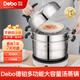 Debo德鉑蒸鍋不銹鋼湯蒸兩用鍋燃氣電磁爐通用 蒸食雙層 2層 28cm