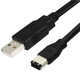 承勝適用于標準銅線(xiàn)IEEE400 1394 Firewire USB AM轉6P線(xiàn)USB轉1394聲卡連接 AM轉6P線(xiàn) 1.8m