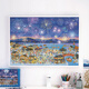 貓的天空之城2000片成人拼圖花火夜游煙花煙高級拼圖情人節送女生生日新年禮物 花火夜游+簡(jiǎn)約框（白色）