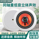 愛(ài)步者（aibuz） YLD-66吸頂音響天花背景音樂(lè )功系統喇叭功放放吊頂公共廣播音響套裝定壓同軸背景音樂(lè )音箱 同軸定壓吸頂喇叭單