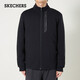斯凱奇（Skechers）春季男子舒適運動戶外休閑拉鏈立領(lǐng)修身針織夾克外套P124M003