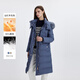 SCOFIELD【遠(yuǎn)紅外發(fā)熱+90%鵝絨】女羽絨服狐貍毛領(lǐng)修身2024冬新款 藍(lán)色 L 170