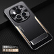洪派適用榮耀Magic6手機殼華為Magic6pro金屬殼鋁合金鏡頭全包防指紋四角防磨砂超薄男女款保護套 【榮耀Magic6Pro】金屬刀鋒黑金 帶支架
