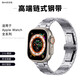 先沿適用于蘋果手表表帶Apple Watch Ultra2/S10/9/8/7/6/SE iWatch款鋼鐵俠不銹鋼精鋼表帶 鋼鐵俠款精鋼表帶 49/45/44/42mm丨銀色