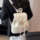 伊梵絡(luò )（EAVALURE）質(zhì)感雙肩包包女背包2026新款潮出游旅行小眾包包皮質(zhì)休閑旅游書(shū)包 米白色
