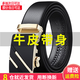 辛一中皮帶男士腰帶韓版時(shí)尚簡(jiǎn)約新款自動(dòng)扣頭真皮皮帶男士商務(wù)腰帶休閑潮流褲帶牛皮帶身 金色 120cm