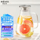物生物（RELEA）玻璃杯大容量涼水壺帶把手耐高溫家用廚房玻璃冷水壺泡花茶杯
