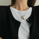 憶瑾項鏈女S925銀項鏈韓國新款愛心項鏈夸張個性潮網(wǎng)紅鎖骨情人節(jié)禮物 愛心大號【吊墜約28mm】