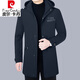 皮爾卡丹輕奢高檔品牌男裝 羽絨服男中長款冬季男士商務(wù)休閑輕薄鴨絨外套厚2022新款中年爸爸冬裝輕商務(wù) D21102藏藍(lán) 185/XXL