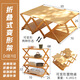 飛拓戶外用品露營(yíng)置物架伸縮便攜式多功能野餐燒烤折疊多層懸掛收納架 原木色四層-70CM【可變桌款】