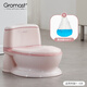 谷仕塔（Gromast）兒童馬桶坐便器男小孩女寶寶嬰幼兒專(zhuān)用訓練神器廁所家用便盆尿盆 粉色 +清潔袋200只