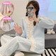 柔曼綺秋冬月子服空氣棉夾層孕婦睡衣產(chǎn)婦產(chǎn)后哺乳喂奶衣保暖家居服 RJEM-2302(空氣棉-夾層） XL(建議115-135斤)
