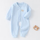 妙翡嬰兒連體衣春秋無(wú)骨新生兒衣服純棉A類(lèi)開(kāi)襠哈衣寶寶內衣睡衣爬服 藍色皇冠無(wú)骨開(kāi)哈60115 73cm 建議12-17斤
