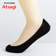 厚木冰絲船襪女春秋薄款棉底防滑不掉跟短襪高超淺口隱形ATF2402 480黑色 1雙 均碼 23-25cm