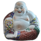 奮行高檔景德鎮(zhèn)新中式陶瓷彌勒佛像笑羅漢裝飾雕塑瓷家居實用供奉擺件