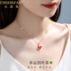 紀思梵輕奢幸運四葉草項鏈女瑪瑙百搭生日禮物情人節紀念日送女友送老婆 紅瑪瑙四葉草項鏈