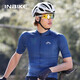 INBIKE騎行服男公路車夏季騎行短袖多口袋騎行褲自行車騎行服套裝丹霞 INBIKE藏青兔短袖上衣 L