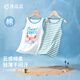 頂瓜瓜男童背心純棉兒童內(nèi)穿護(hù)肚打底寶寶無袖貼身中大童夏季 白綠  150