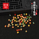 權(quán)大福古法黃金彩虹小桶珠足金高溫?zé){(lán)隔珠琺瑯彩DIY隔珠手鏈項(xiàng)鏈配件 單個(gè)紅色竹節(jié)桶珠約0.26g