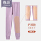春織媽媽秋褲女護膝加絨加厚打底褲寬松秋冬中老年人線(xiàn)褲老人棉毛褲 藕紫（女款） 100/2XL
