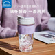 樂扣樂扣（LOCK&LOCK） 玻璃茶杯子男簡約吸管水杯女學(xué)生水杯耐高溫便攜泡茶咖啡杯水杯 香芋紫500ml