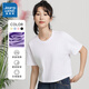 真維斯女裝t恤夏季新款 甜辣風(fēng)短款顯瘦顯高純棉圓領(lǐng)簡約純色短袖T恤 KC 白色8100 170/96A/XL
